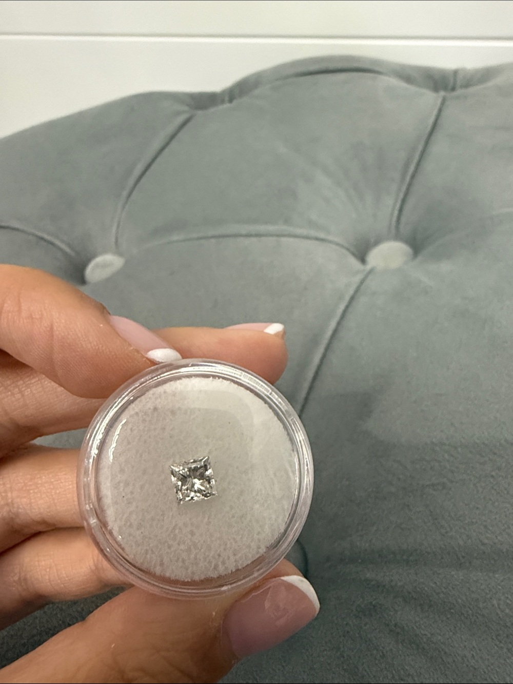 Princess Cut Diamond Loose Stone - White/Silver